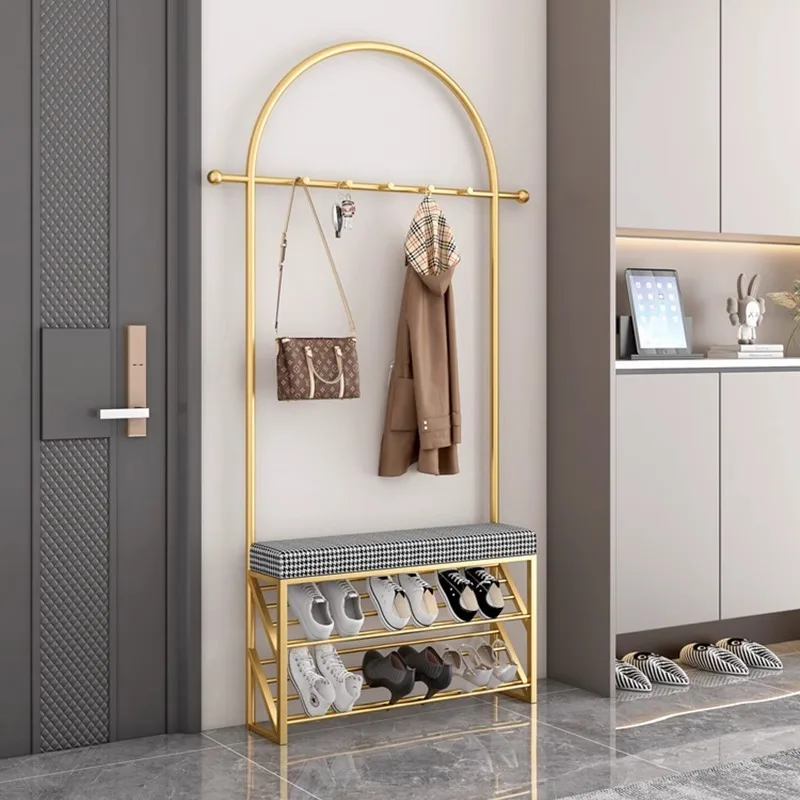 Custom. Entryway Simple Shoe with Floor-standing Coat Rack, Light Luxury Hat Rack, Integrated Home Entrance Shoe Cabinet a