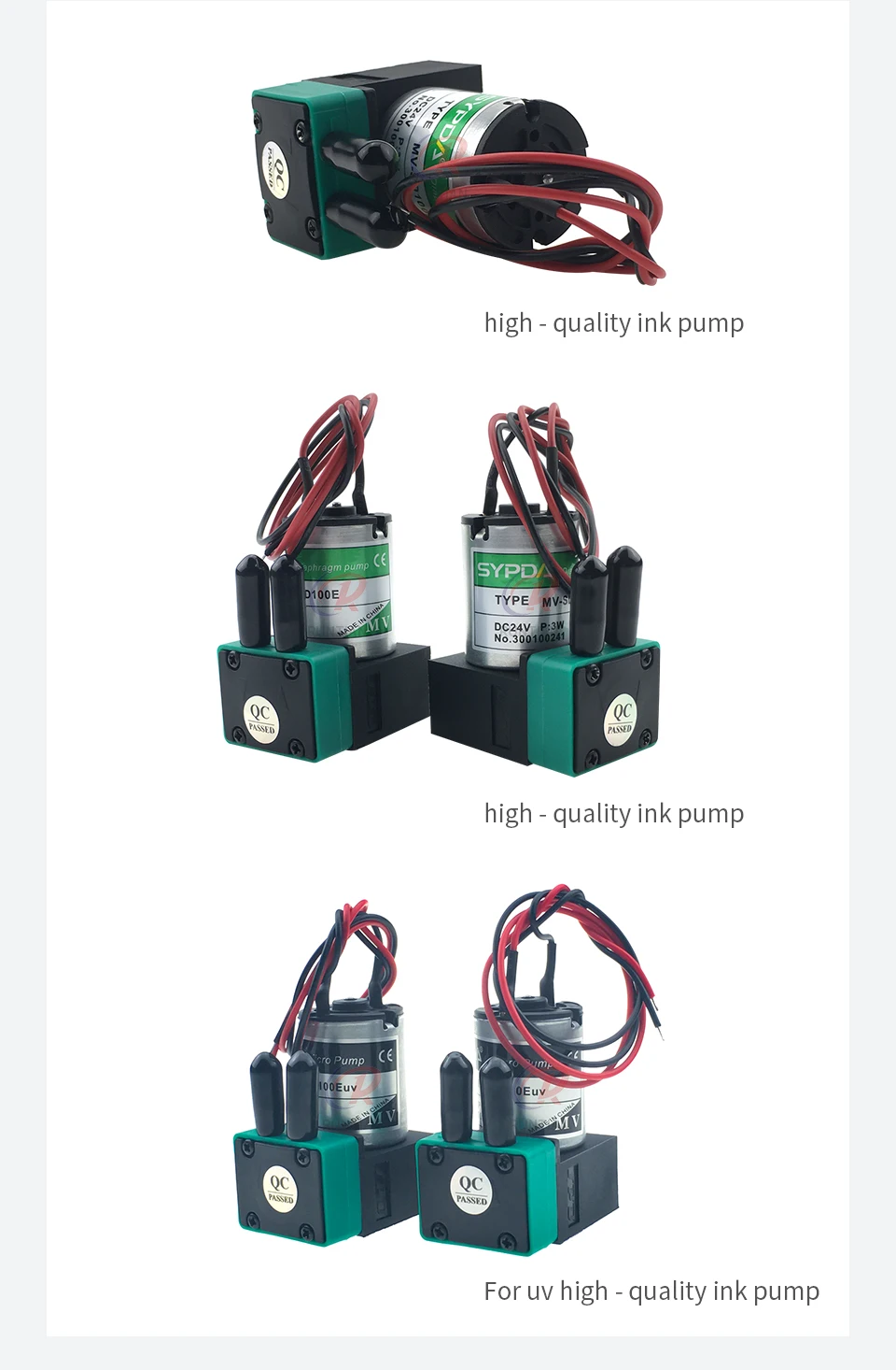 Hochwertige MV-SD100Euv SYPDA Tintenpumpe 3W 24V 100-200ml Tintenpumpe für DTF UV Tintenstrahldrucker – Detail 6
