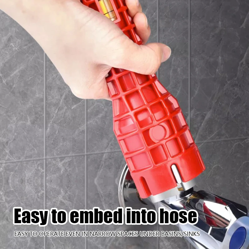 8-in-1 multifunctional faucet loosener wrench repair tool anti slip image 4