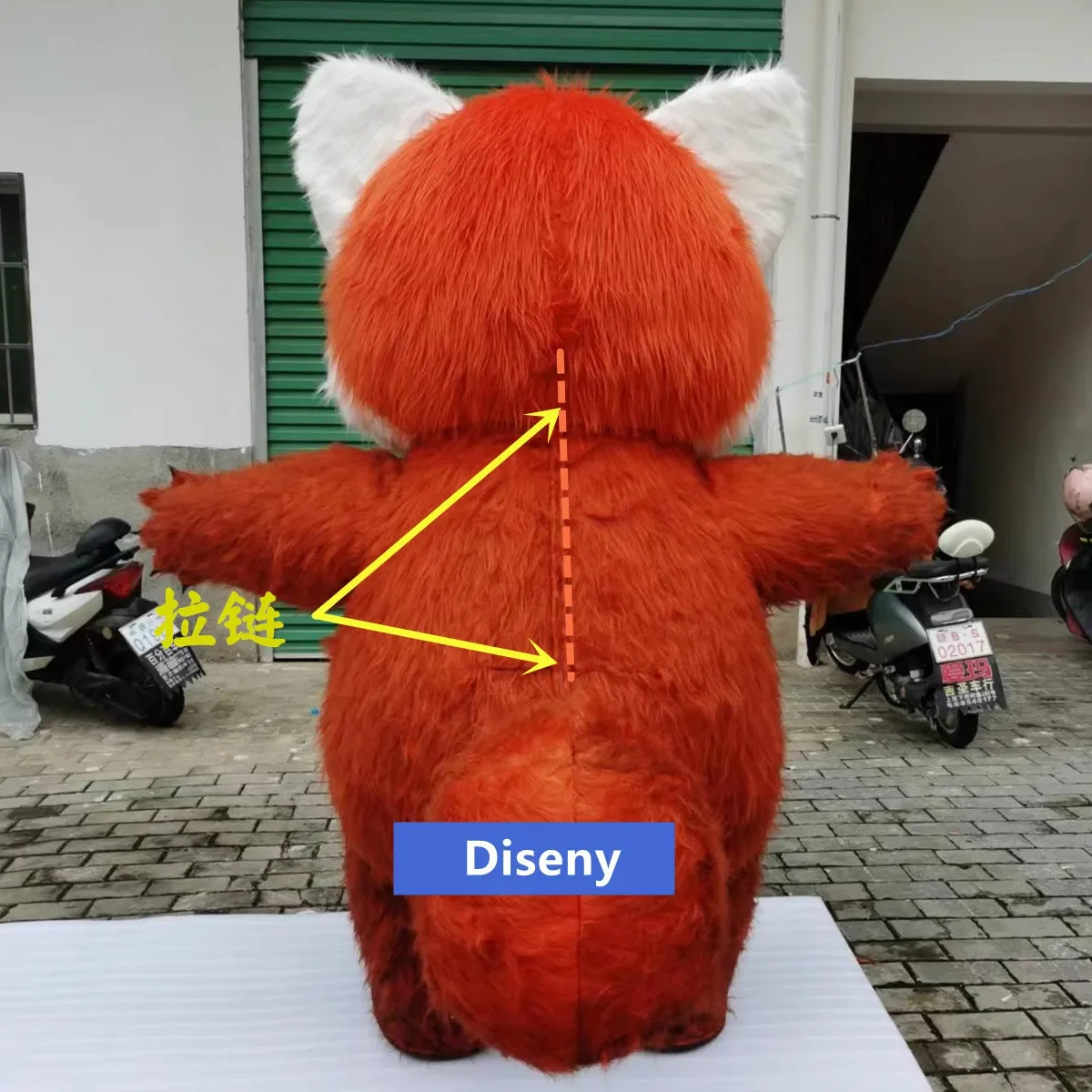 Cosplay 200cm Pixar che gira il Costume della mascotte dell'orso gonfiabile rosso cerimonia pubblicitaria vestito operato festa di carnevale animale eseguire