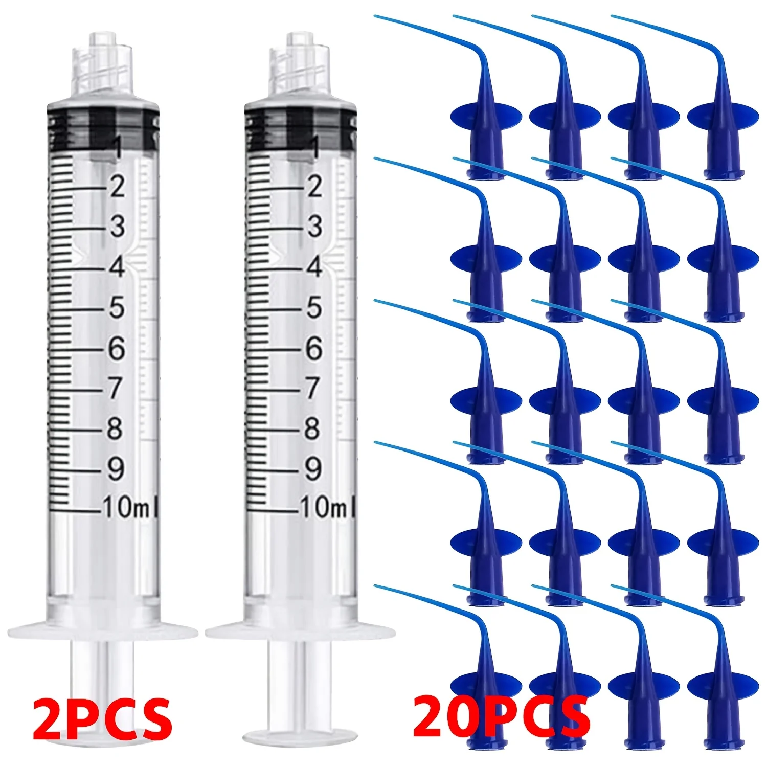 Ensemble d'irrigateurs pour prothèses dentaires, 22 pièces, têtes d'irrigateurs, irrigateur buccal bleu, embouts d'irrigateurs à aiguille papillon adaptés au nettoyage des prothèses dentaires, faciles à transporter pour les voyages