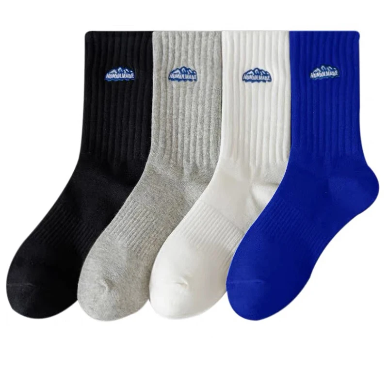 4 Pairs of Socks for Men in Spring and Summer Thin Men's Sports Couples Women's Socks Versatile Medium Length Socks