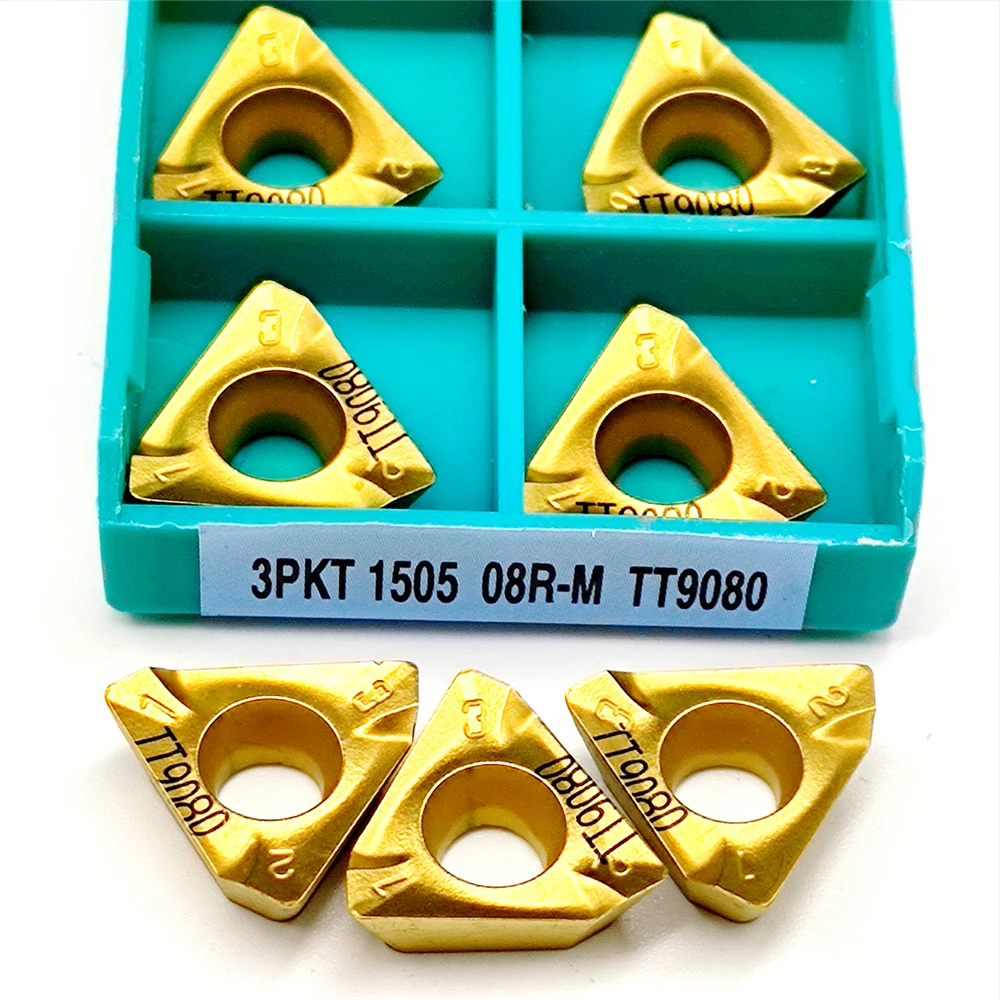 Sisipan Karbida 3PKT150508R 3PKT100408R Sisipan Penggilingan TT9080 Alat Mesin CNC Pemotong 3PKT 150508 100408 R