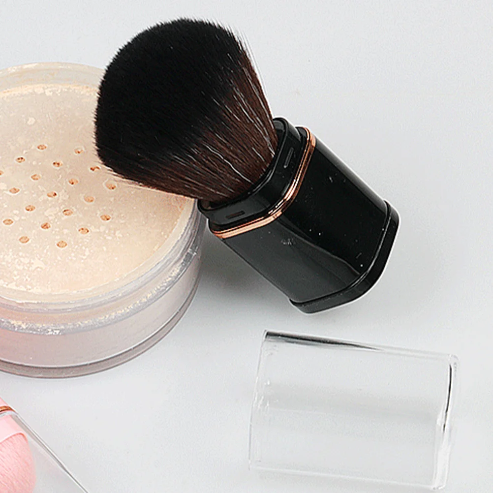 Intrekbare make-upborstel Zachte haren van imitatievezel Multifunctionele reisblush Poeder Gezichtsborstel Blush Gezichtsmake-up