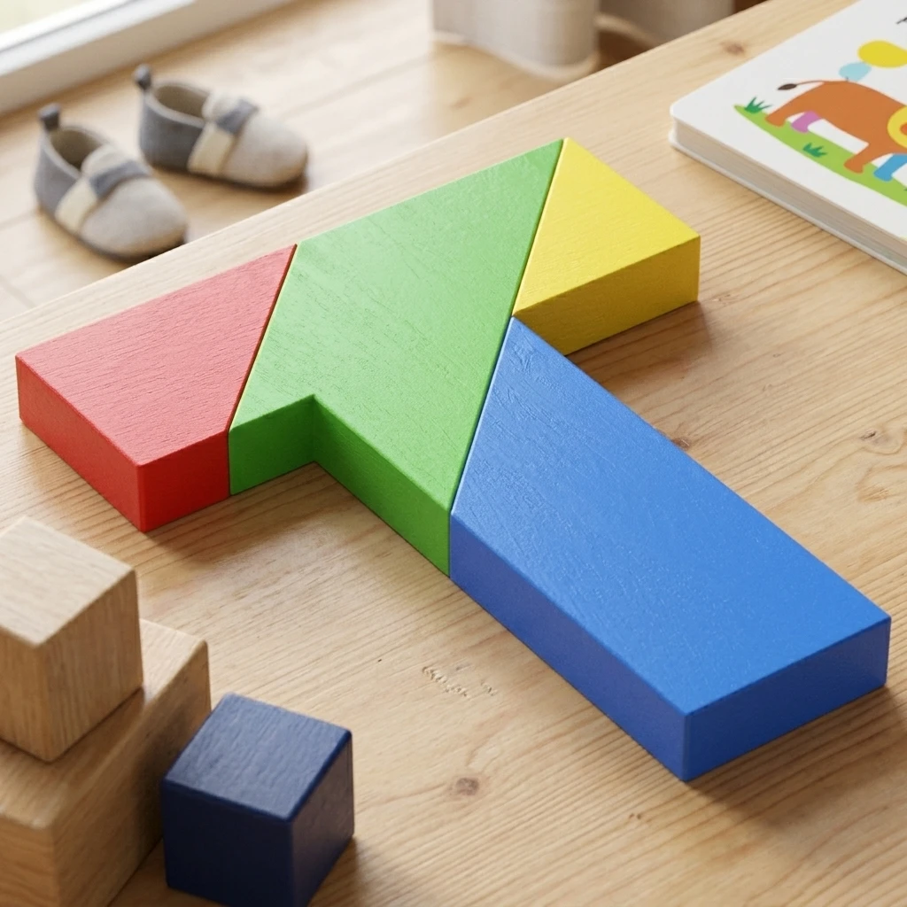 Wooden-T Puzzle Brain Teaser Game For Adults And Students Durable Natural Woods Material