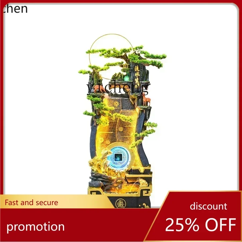 rockery flowing water makes money ornament water fountain lucky feng shui wheel living room balcony decoration - view 2