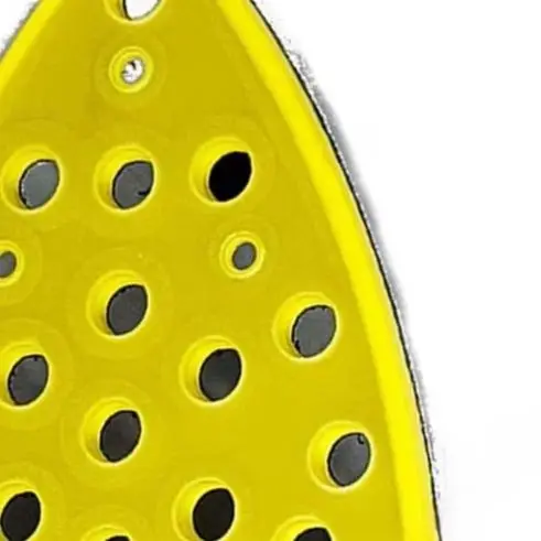 Yellow 98x148mm Triangular PU Foam Polishing Pad With 32 Holes For Pneumatic Sander Grinding Disc Abrasive Tool