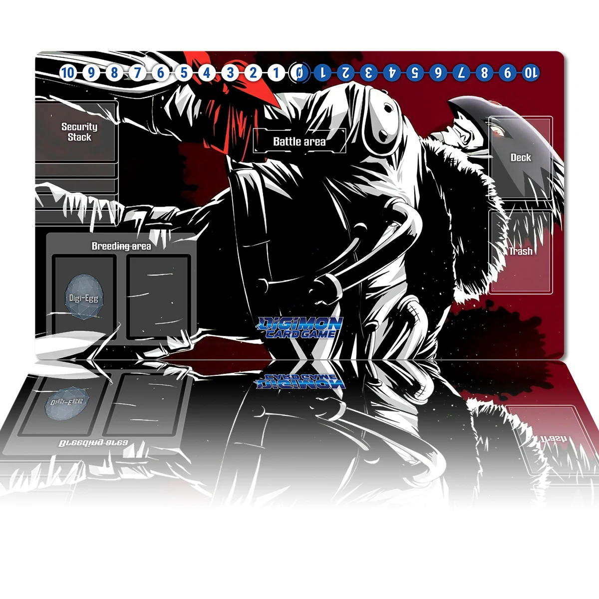 

Digimon Playmat Beelzemon TCG CCG Карточная игра Настольный игровой коврик Аниме Коврик для мыши Настольный коврик Игровые аксессуары с сумкой для зон 60x35 см