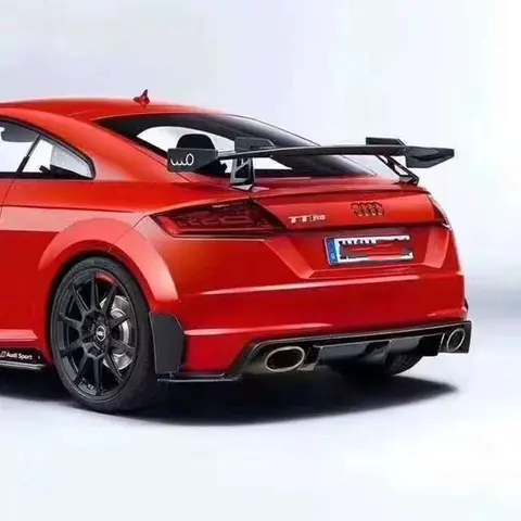 For audi TT TTS TTRS Carbon Fiber Diffuser Back lip Car Rear Bumper Diffuser Rear Splitters Spoiler Car Accessories body kit