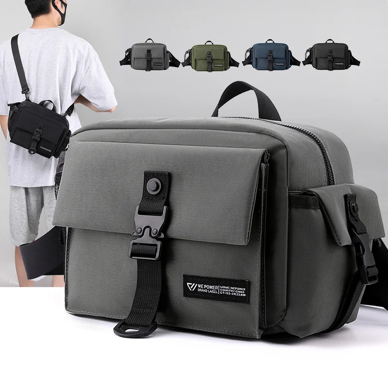 High Quality Nylon Men Crossbody Bags 2024 New Fashion Multifunction Shoulder Bag Large Capacity Casual Travel Waist Packs Male