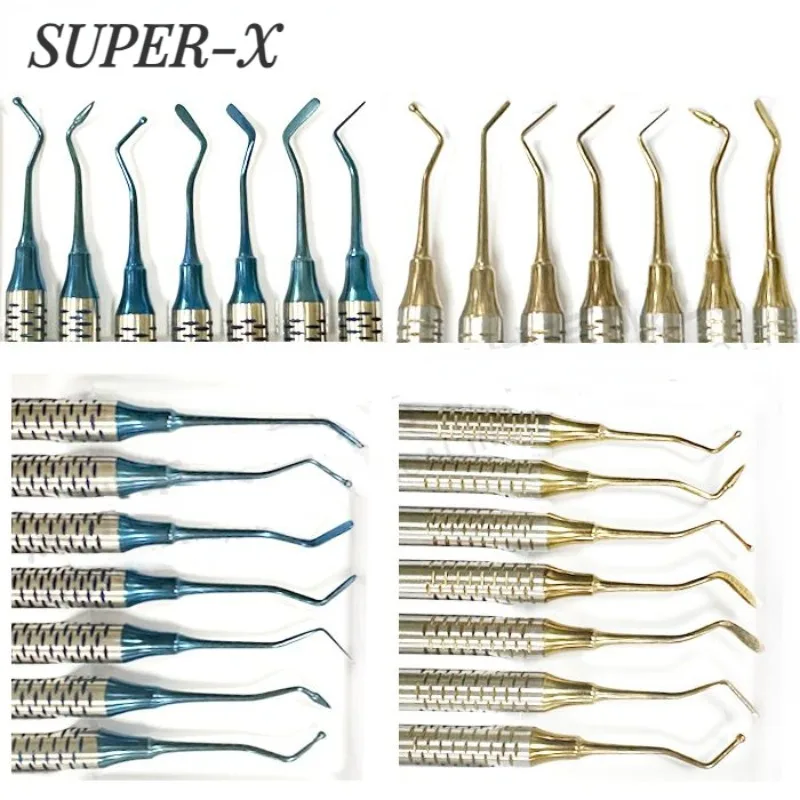 

SUPER-X 7PCS/Set Dental Composite Resin Filling Spatula Restoration Set Dental Double Ended Instrument Tools