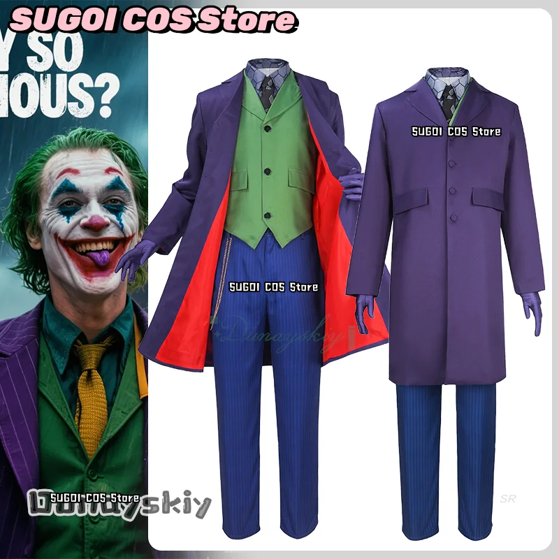 

Косплей Костюм Темного Клоуна из фильма {SUGOI COS} Взрослый мужчина Фиолетовый костюм Рыцарь Забавный костюм Страшный костюм клоуна для вечеринки на Хэллоуин