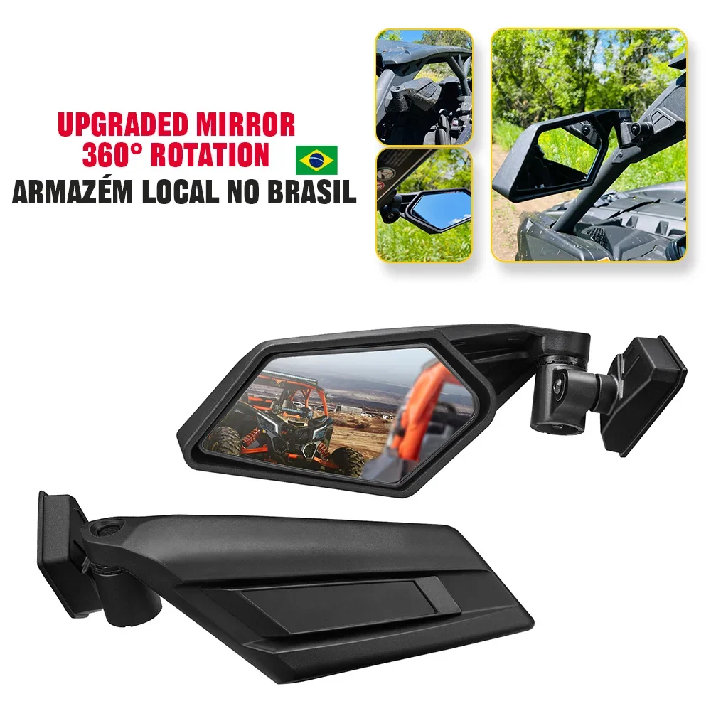 

For Can-am Maverick X3 Max R RR 4x4 XMR XDS XRC X RS DS Turbo Upgrade 360° Adjustable Rearview Side View Mirrors 715002898 2017+