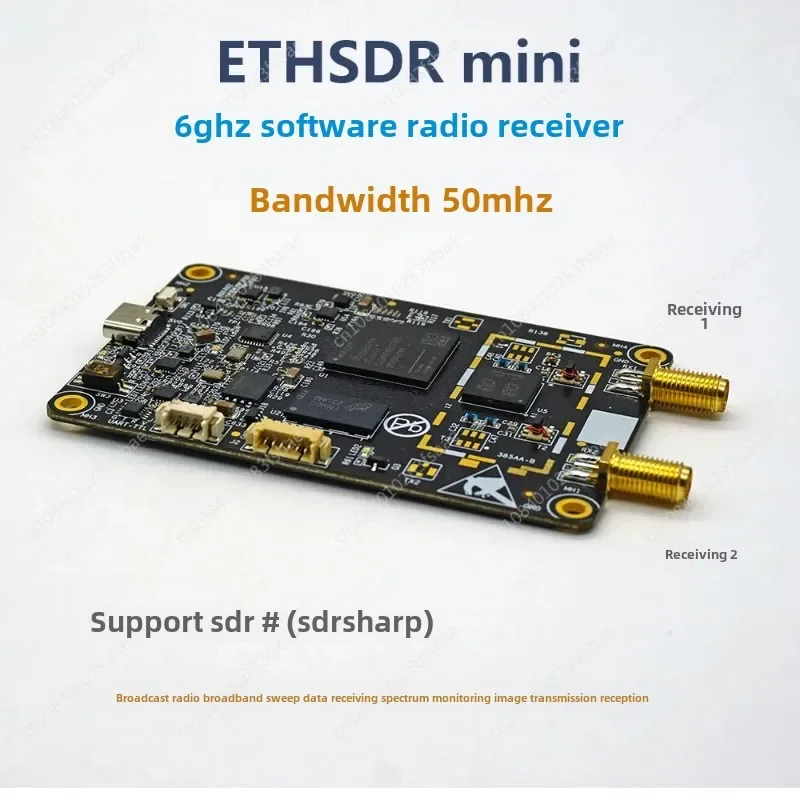 ETHSDR Mini 6GHz Software Radio Receiver 12bit Bandwidth 50M Radio SDR Receiver