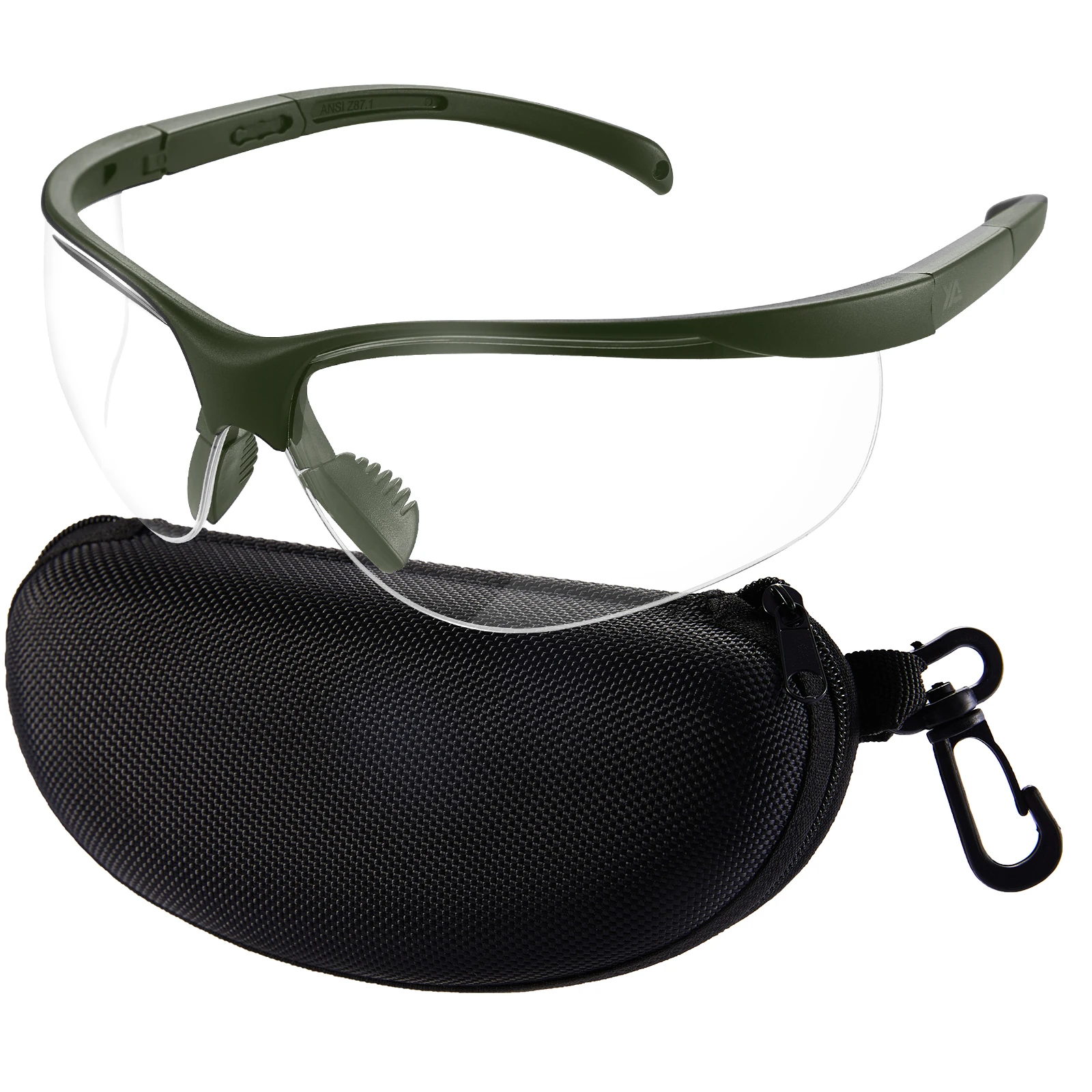 Clear Lens Safety Glasses Anti-fog Shooting Glasses, ANSI Z87 Shooting Eyewear Eye Protection with Hard Case