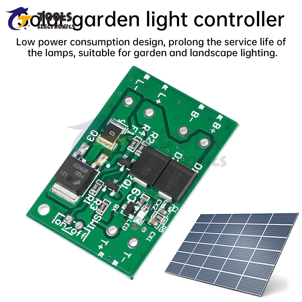 Solar Light Circuit Control Board Solar Garden Light Controller Light Control Board 3.2V-15V PCBA Board