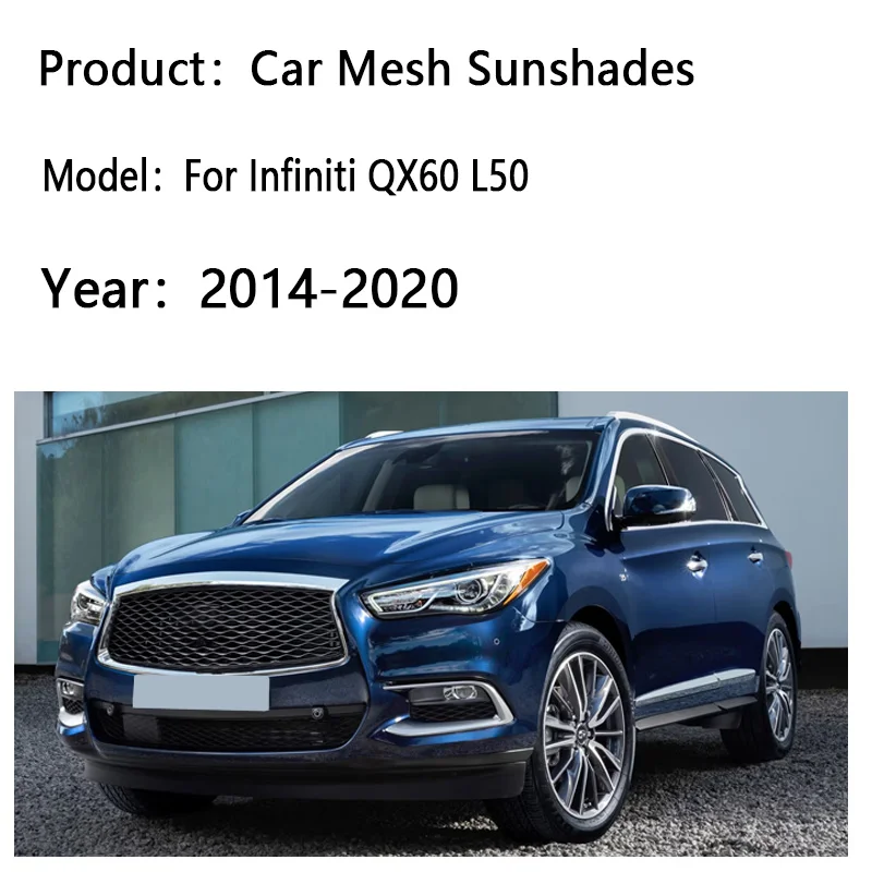 

Солнцезащитная шторка для окон автомобиля Infiniti QX60 L50 2014-2020, сетчатая, с защитой от УФ-излучения, теплоизоляционная, для лобового стекла, автомобильные аксессуары