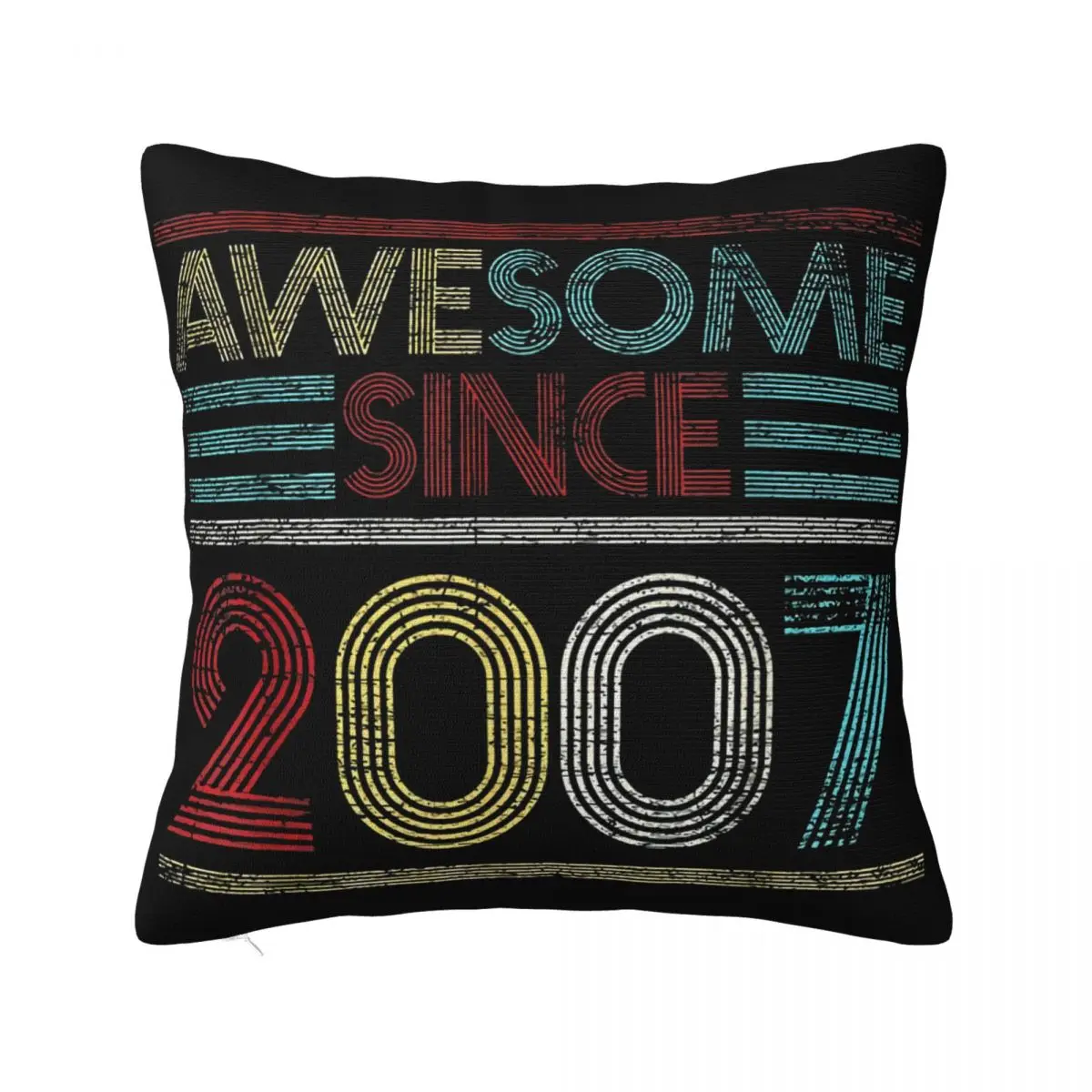 13Th Birthday Gifts Awesome Since 2007 Funny Cotton Gift Men Unique Vacation Vintage Pillow Case