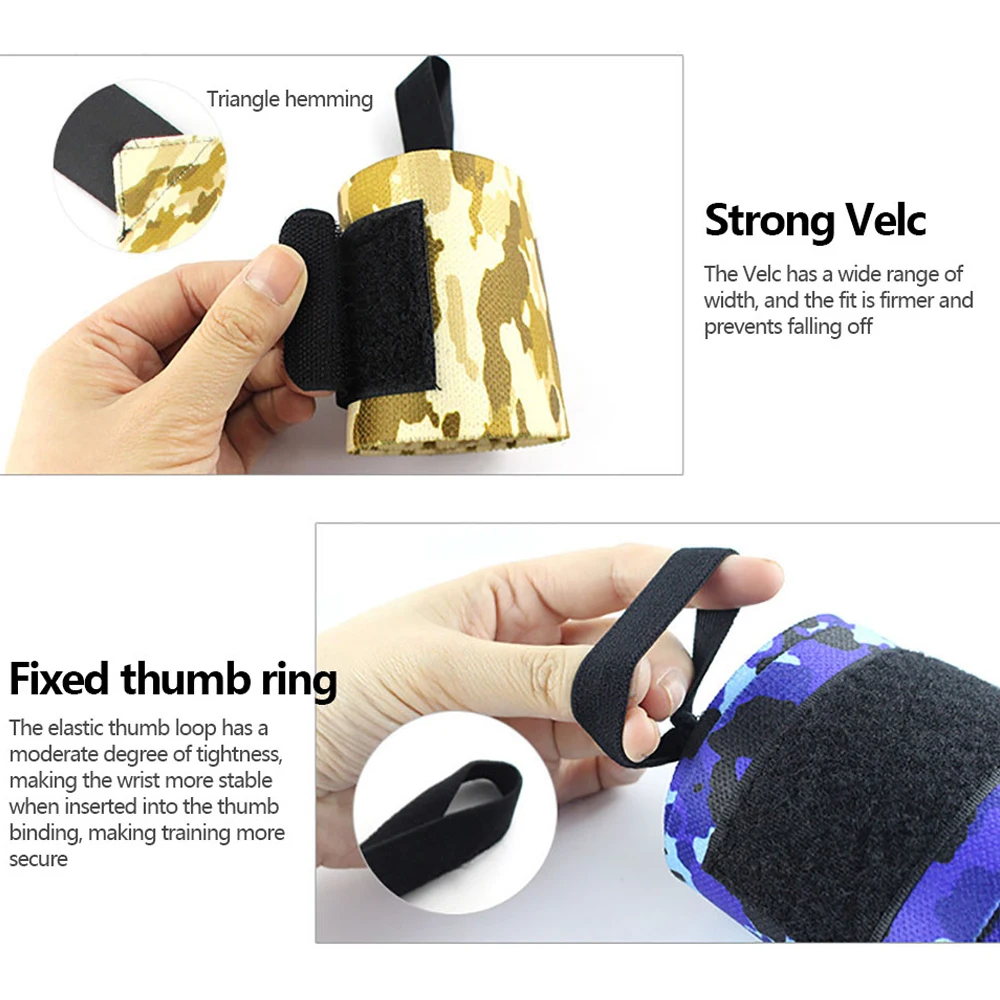 1Pcs Camouflage Neopren Gewichtheben Handgelenk Wrapping Unterstützung Fitness Crossfit Sport Armbänder Powerlifting Handgelenk Schutz