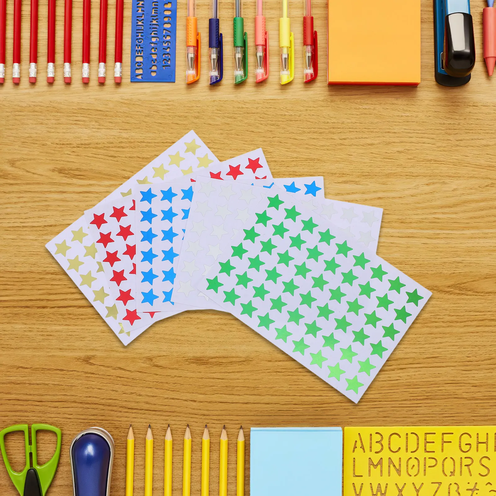 10Sheets Self-Discipline Planner Star Stickers Motivational Chart Habit Tracker Goal Progress Reward Stickers for Classroom