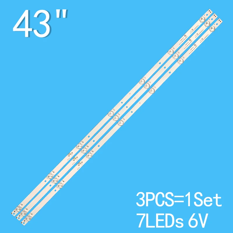 

815mm LED backlight strip for 43'' H-LED43ES5004 3pcs/lot REB-LE43DS5500 RF-BS430E30-0701S-03 BTV-43SB1002 43F720TS 43E20S