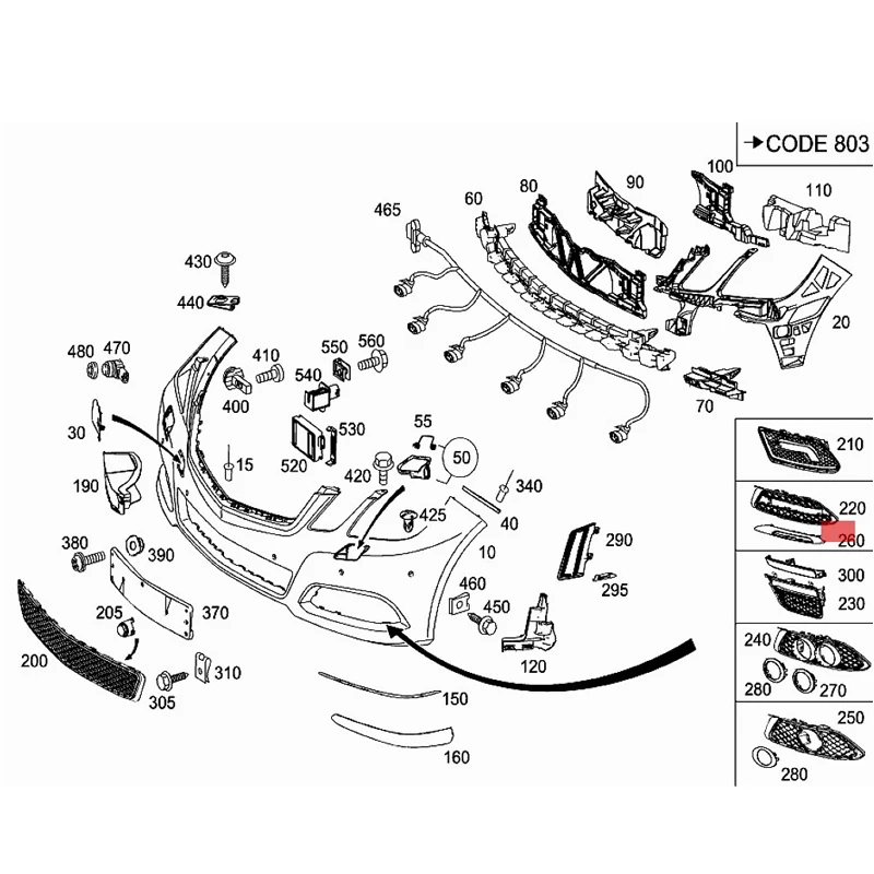 FG2 120 01F G21 200 2FG 212 003 FG2 120 04 Front bumper Wheel decorative cover LED daytime running lights