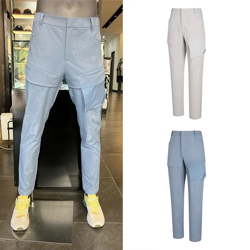 

2024 Korea Summer Men's Golf Wear Thin Outdoor Casual Sportswear Trousers Skull Logo Versatile