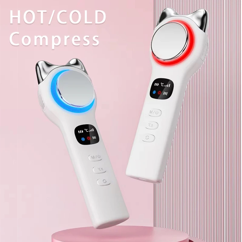 最新の冷温両用アイフェイススキン若返りしわ除去アイスハンマーホットコールドコンプレススキンケア美容機器
