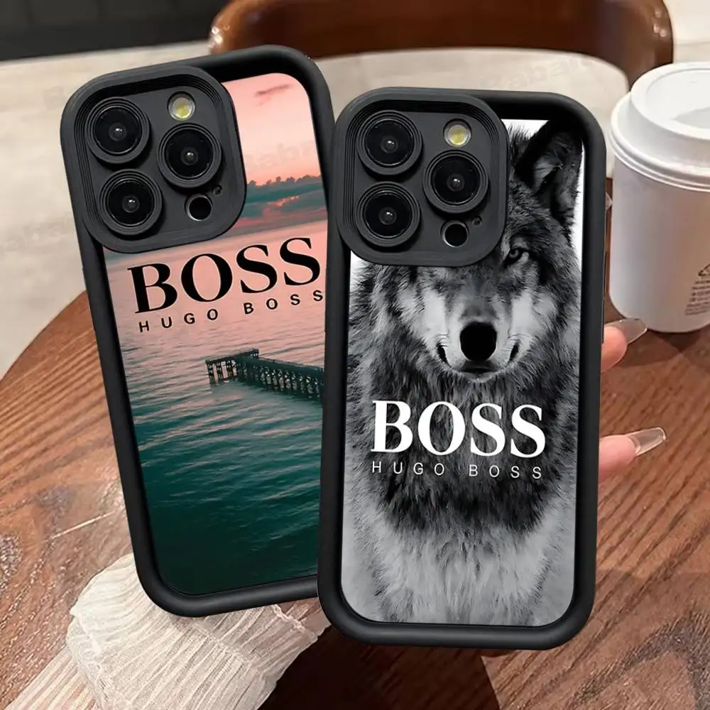 HUGO BBOSSES coque de téléphone coque de téléphone pour iPhone 17 Air 17 16 15 14 13 12 11 Plus Pro Max TPU Silicone souple