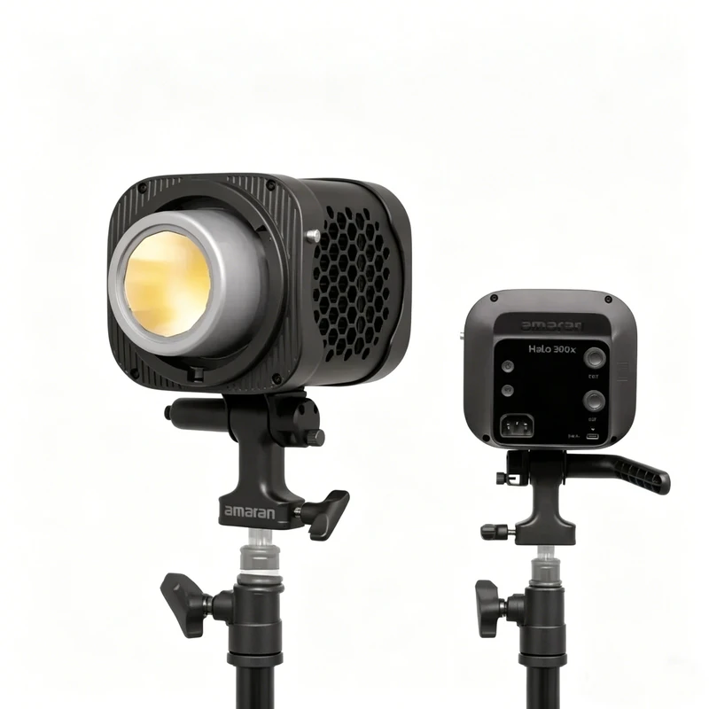 

Фотографический светильник Amaran Halo 300x Bi-color 305W COB с поддержкой бесшумной работы, управлением DMX/через приложение от Aputure