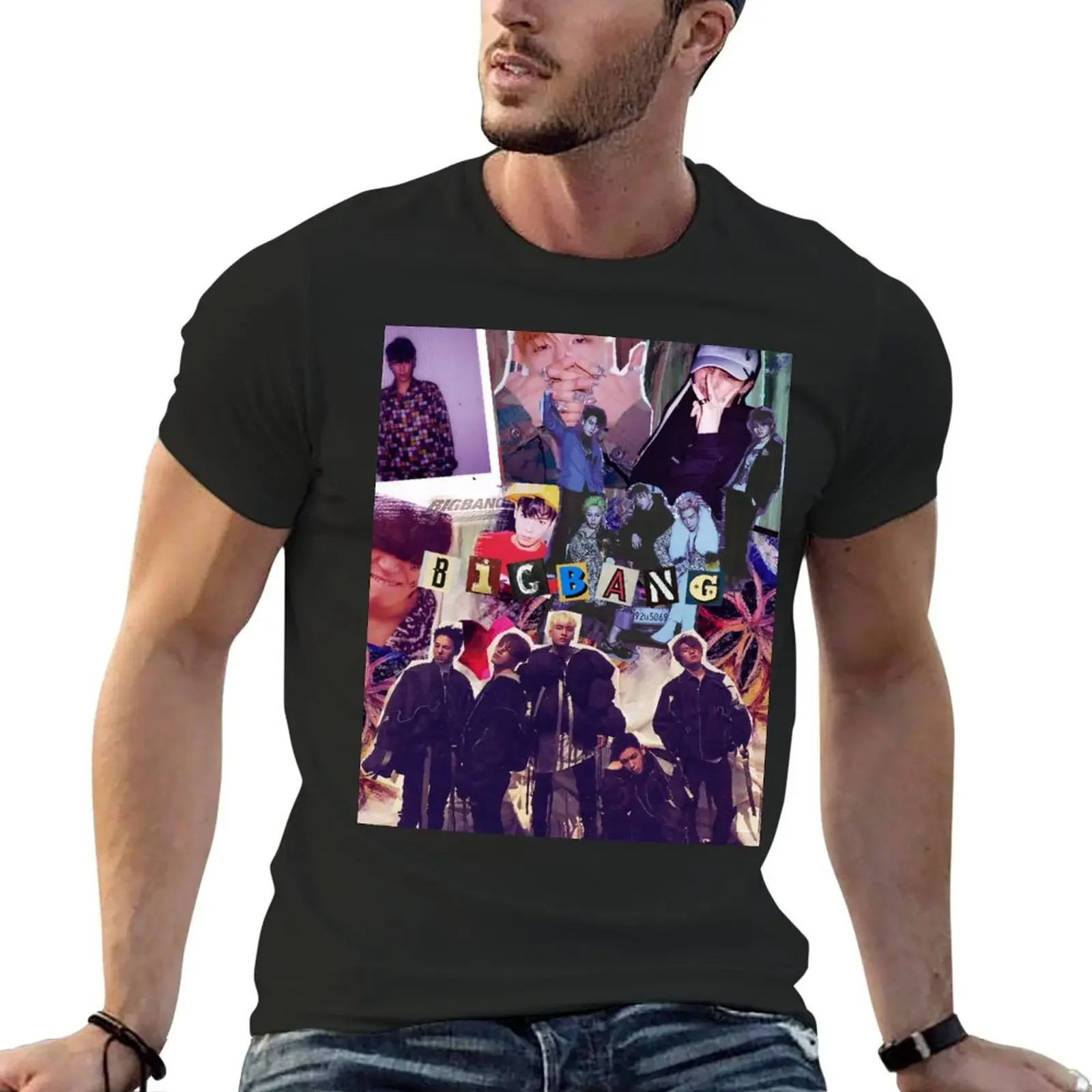 

BIGBANG retro collage T-Shirt graphic shirts aesthetic clothes vintage men t shirts high quality