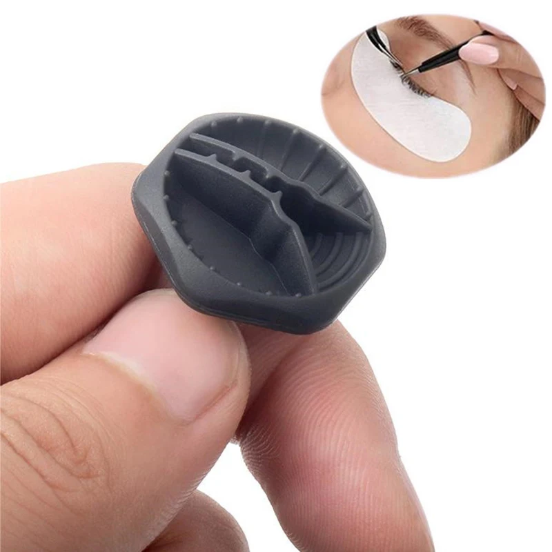 Removable Eyelash Perm Silicone Palette Adjustable Rings Nail Color Mixing Hand Painted Uv Gel Diy Manicure Tools