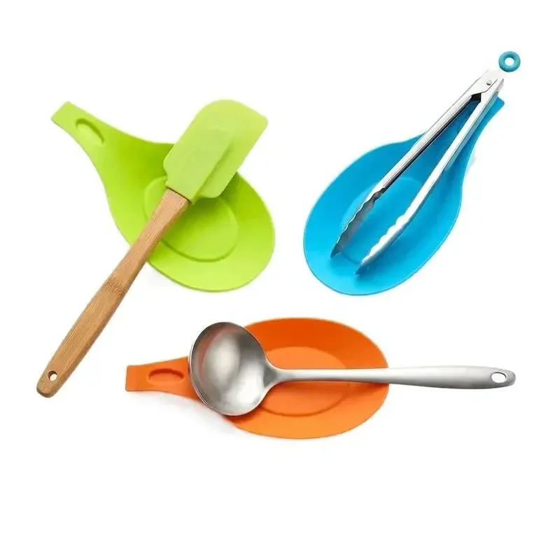 1-3pcs Silicone spoon holder - heat-resistant dishwasher safe kitchen utensil spoon holder suitable for large tableware