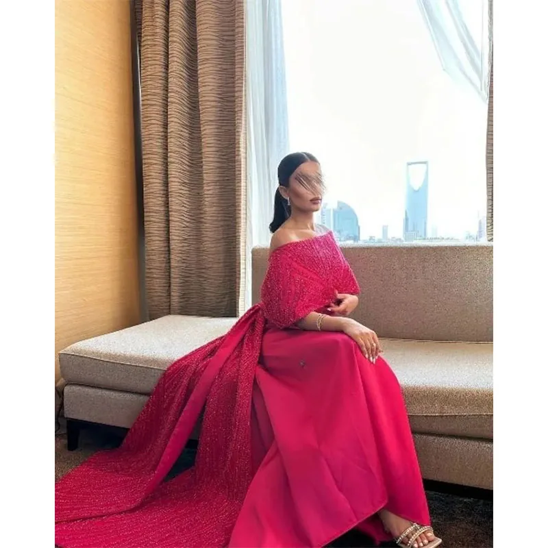 Elegant Mermaid Evening Dress Women 2-Piece Backless Gorgeous Formal Occasion Dresses Saudi Arabia Prom Dress 2024 New