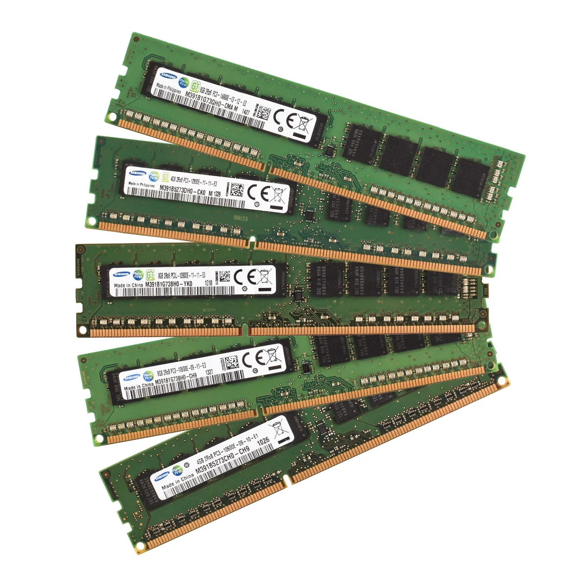Samsung ECC RAM DDR3L DDR3 4GB 8GB 1600MHz 1866MHz 1333MHz 2R*8 PC3-12800E 14900E 10600E 1.35V 1.5V Server Memory