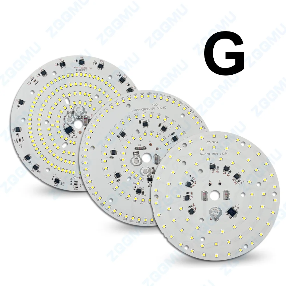 1PCS Chip di lampadina LED 5W 7W 12W 15W 18W 24W 40W 50W 80W 100W 150W AC 220V SMD Lampada rotonda Perline LED Lampadina Faretto Lampadina Chip di