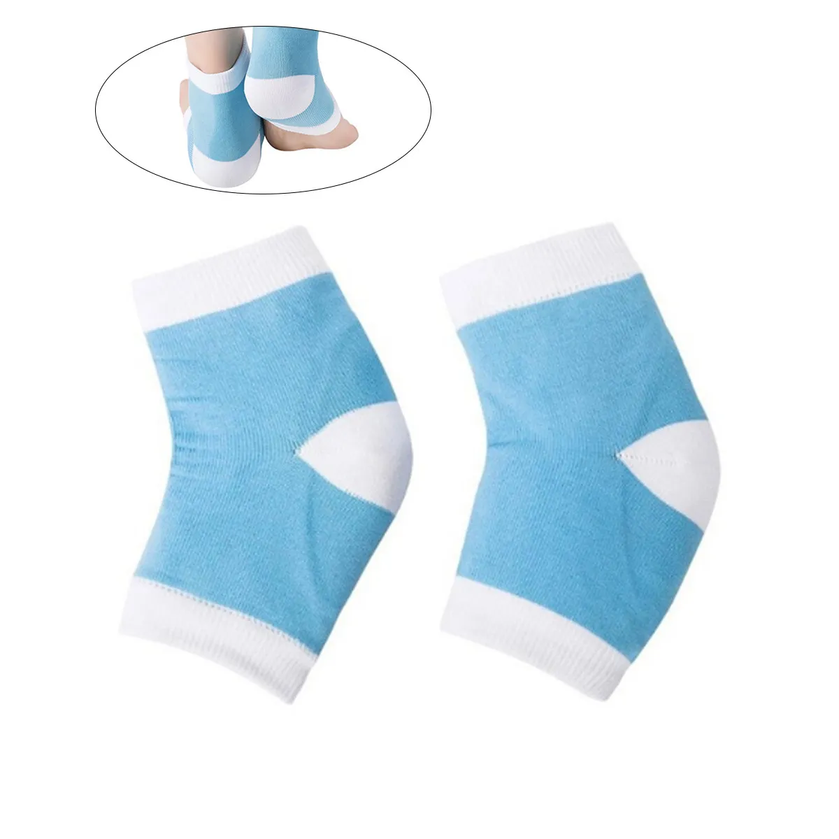 Gel Heel Socks for Moisturizing & Whitening – Soft Nylon Cotton Blend, Breathable, Anti-Chapping, Slow-Release Therapy