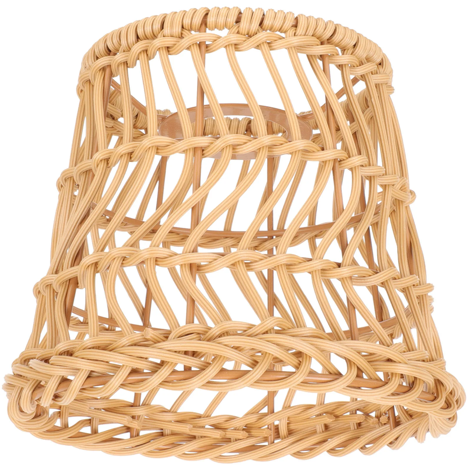 المنسوجة غطاء مصباح ريفي غطاء خفيف الدرج غرفة المعيشة ديكور المنسوجة عاكس الضوء واقية غطاء المصباح ديكور المنزل