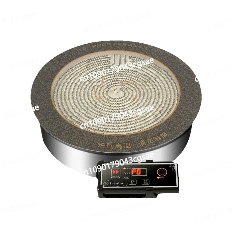 High-power Kitchen Cooking Wire-controlled Round Embedded Stove Rinse Roast Skewers Fragrant Hot Pot Electric Ceramic Stove