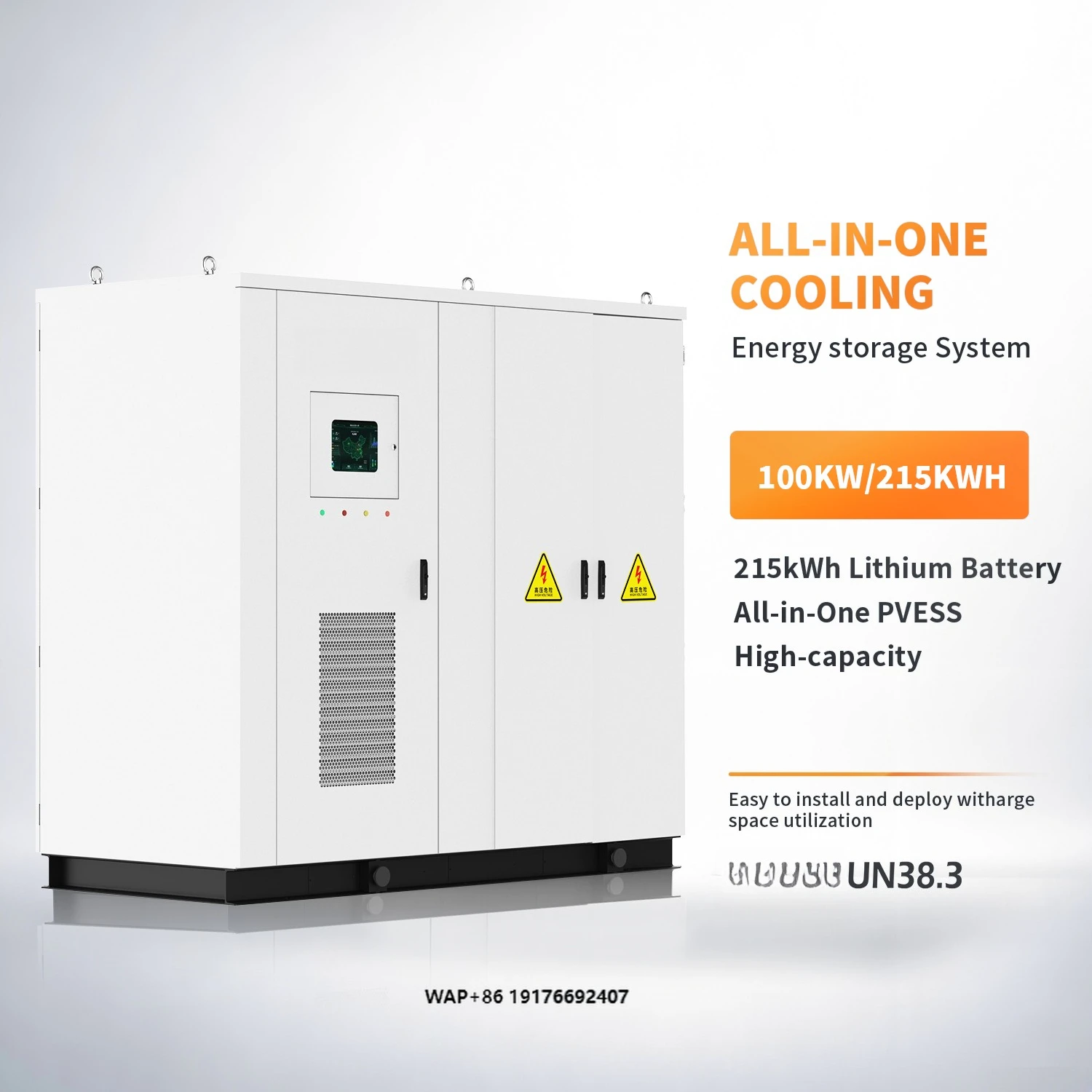 100KW + 215Kwh Air Cooled Outdoor Industrial and Commercial BESS Cabinet for on & off Grid Solar System