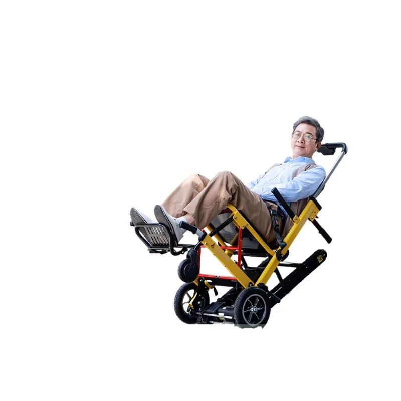 

Paralyzed old man automatically goes up and down stairs, crawler climbing artifact