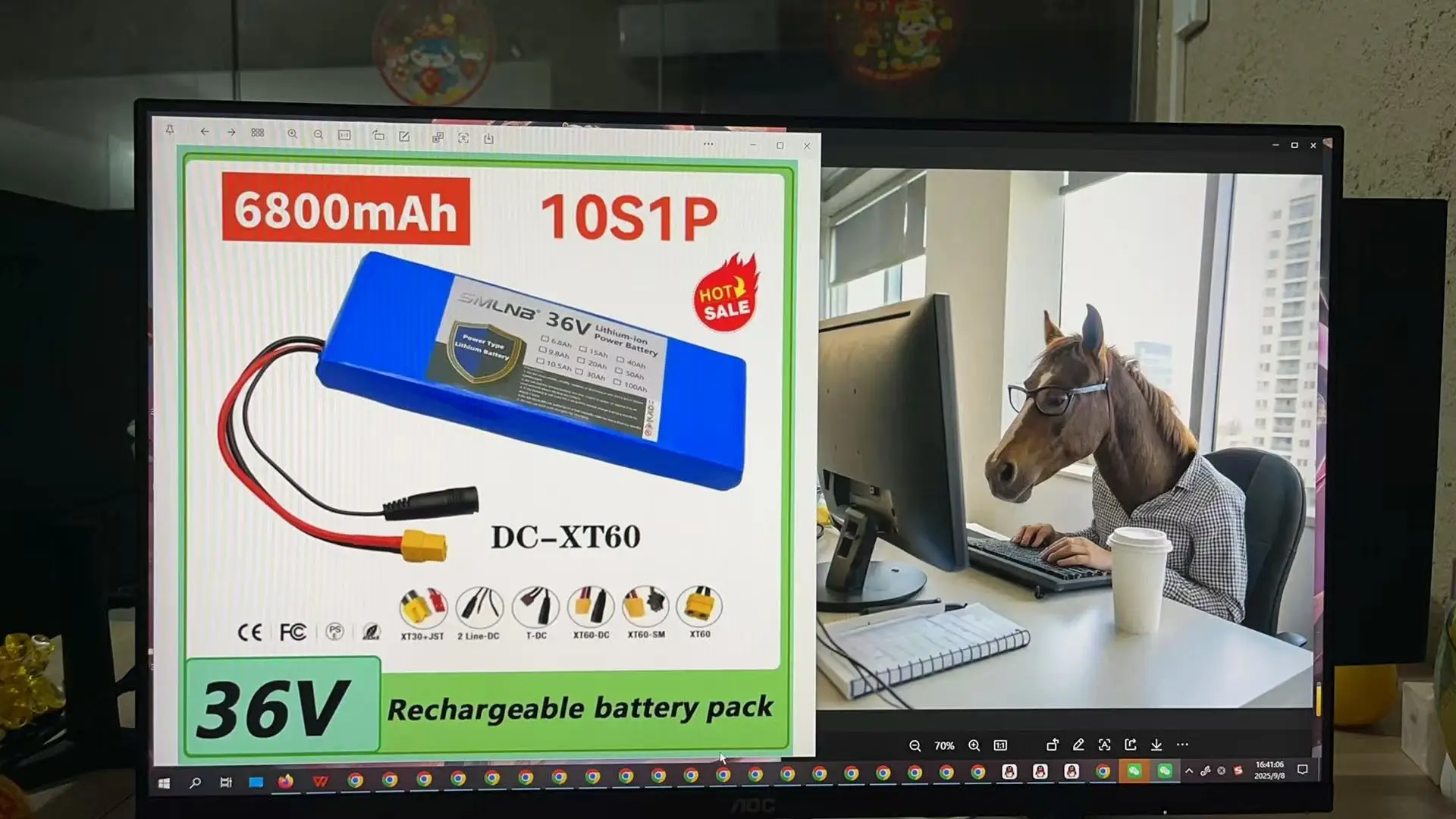 36V 10S1P Rechargeable Batteries 6800mAh Battery Pack 18650 Lithium Li-ion Electric Car Bicycle Scooter 15A BMS 500W