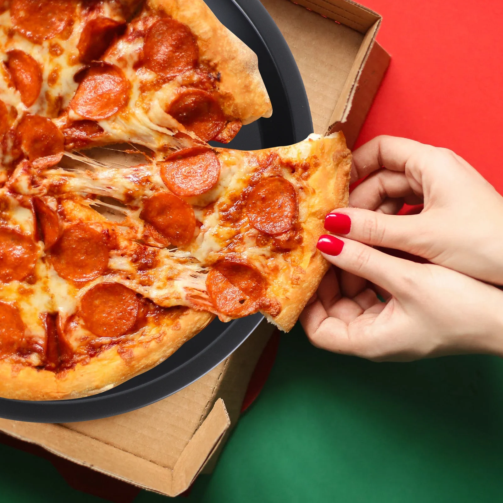 

Pizza Plate Pan for Oven Making Accessories Baking Carbon Steel Bakeware Trays Pans