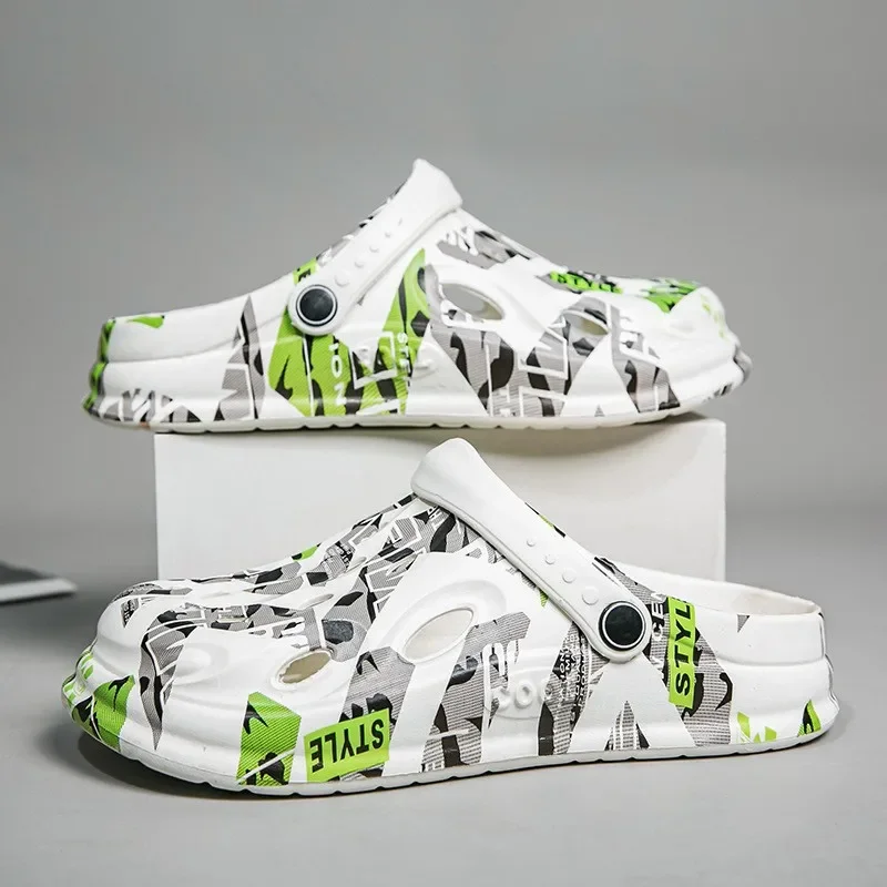 

Plus Size 49 New Men's Slippers Summer Outdoor Thick Soles Non-slip Beach Shoes Casual Sandals Eva Soft Slippers Gardern Clogs