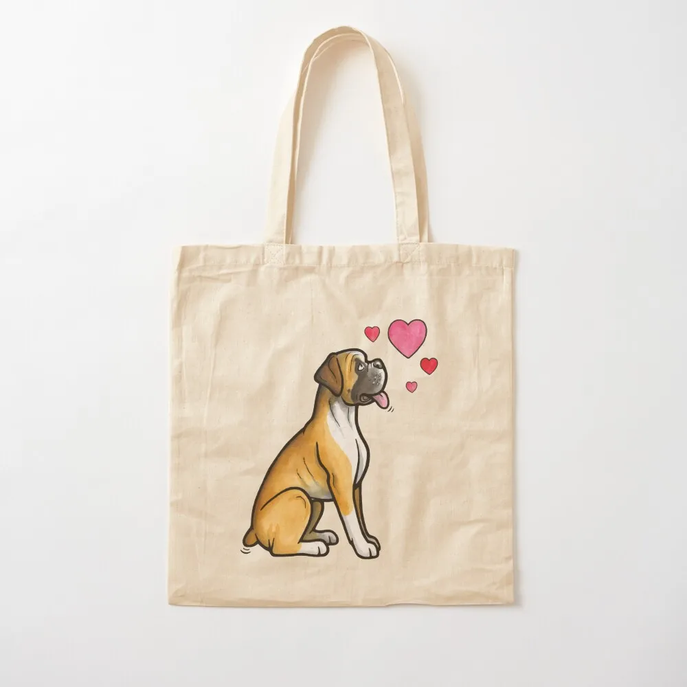 Boxer dog love Tote Bag tote bag free delivery bags reusable shopping bags Shopper bag