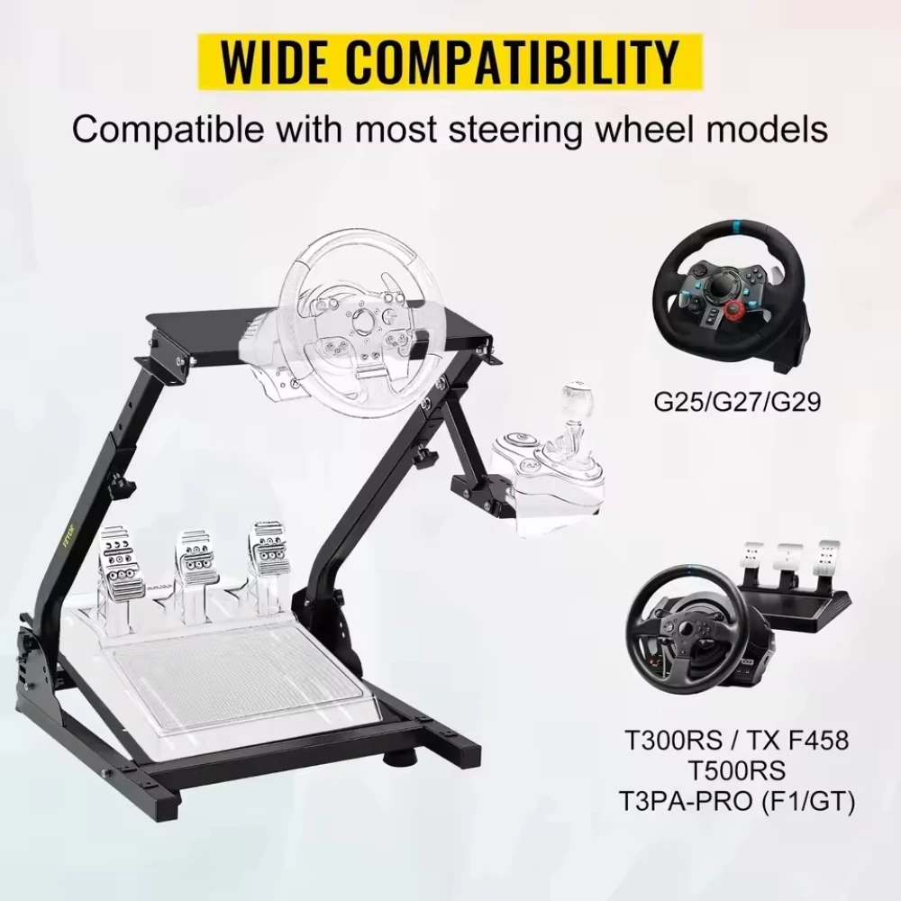 VEVOR ขาตั้งล้อสําหรับเล่นเกม Logitech G27 G29 PS4 G920 T300R Racing จําลองพวงมาลัยสนับสนุนพวงมาลัย Xbox PS Play Station