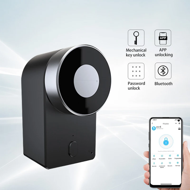 European Standard Lock TTlock App Remote Control Front BLE Lock Electronic Smart Door Lock for Home