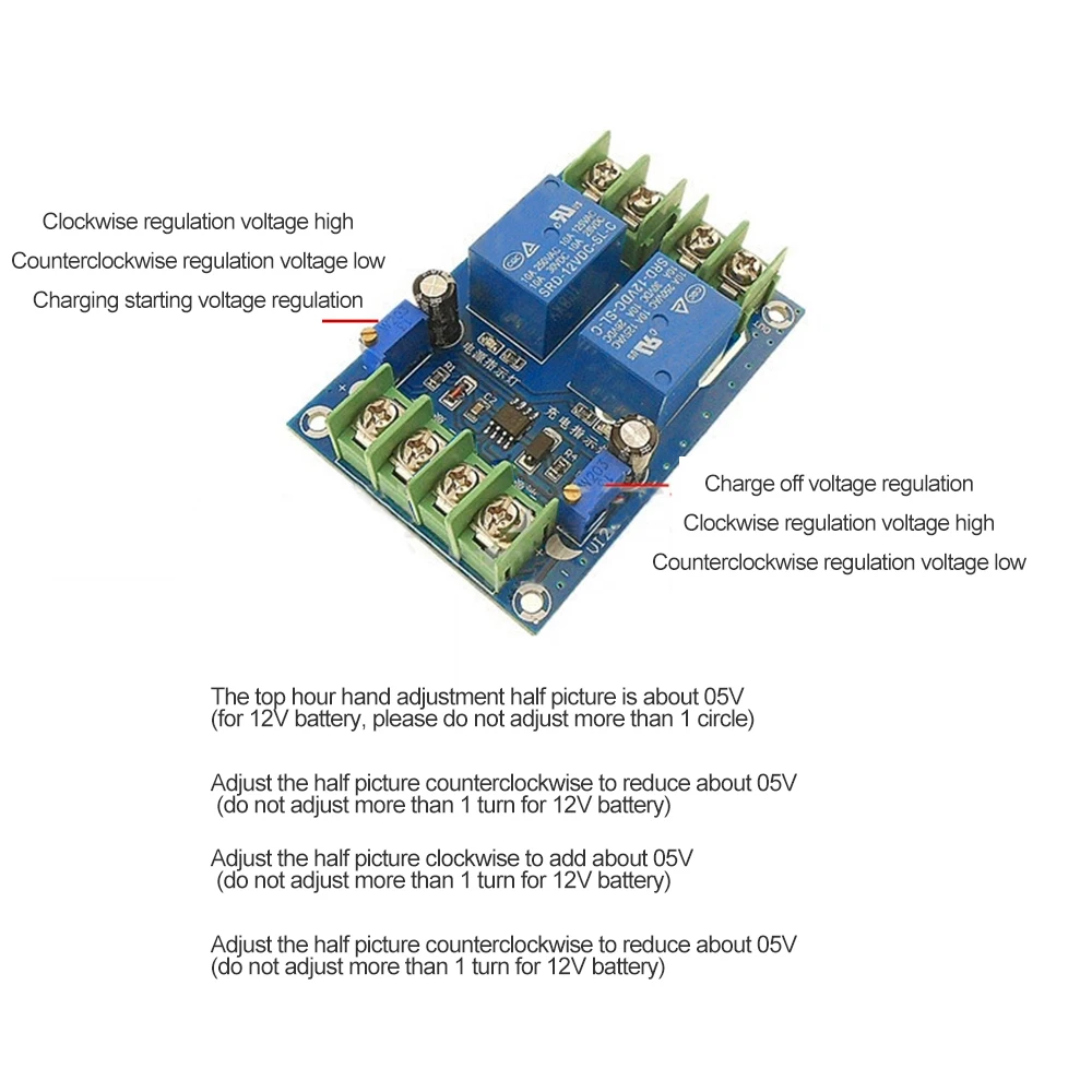 12V 10A Automatic Switching Power Supply Module Power Failure Auto Cut Off Battery Charging Control Circuit Breakder Board