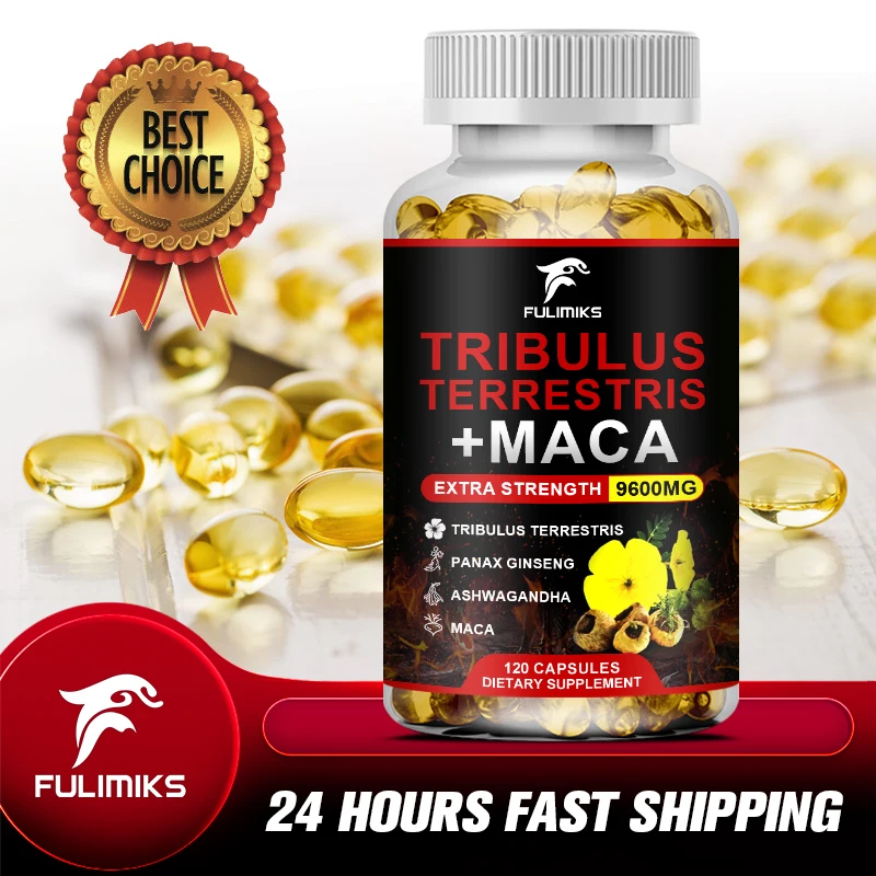 Tribulus Terrestris + Maca Capsule, Boost Energy, Mood, Stamina & Performance, for Men & Women