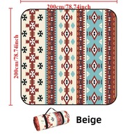 200x200cm Thickened Camping Mat Bundled Set Waterproof Picnic Blanket for Outdoors, Sandproof All-Weather Ground Cover